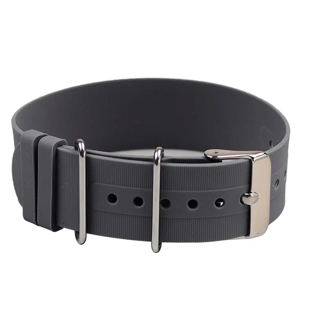 LAIHE 18mm 20mm 22mm Wholesale High Quality Silicone One Piece Watchband Wrist Band Watchstrap Silicon Watch Band