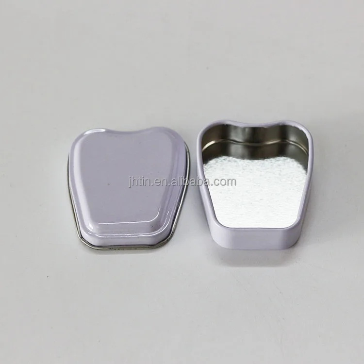 
Top quality US market mini candy tin packaging tooth shape box 