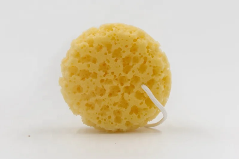 Round shaped PU bath sponge shower sponge for all family water absorb PU synthetic sea sponge body exfoliating dead skin cleanse