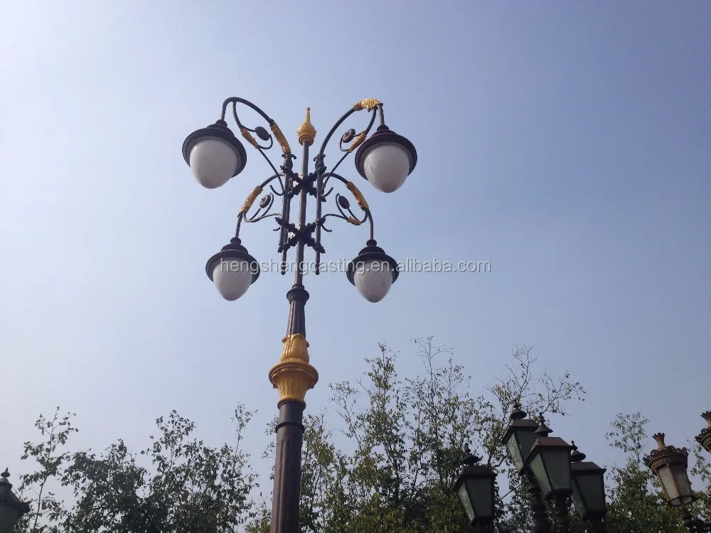 antique decorative cast iron Saudia Arabian H7.8M street lighting pole