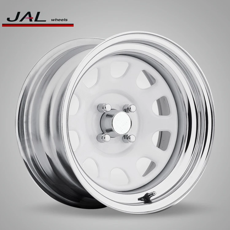 factory top quality 16x8 15x8 inch White Chrome daytona steel wheels low price