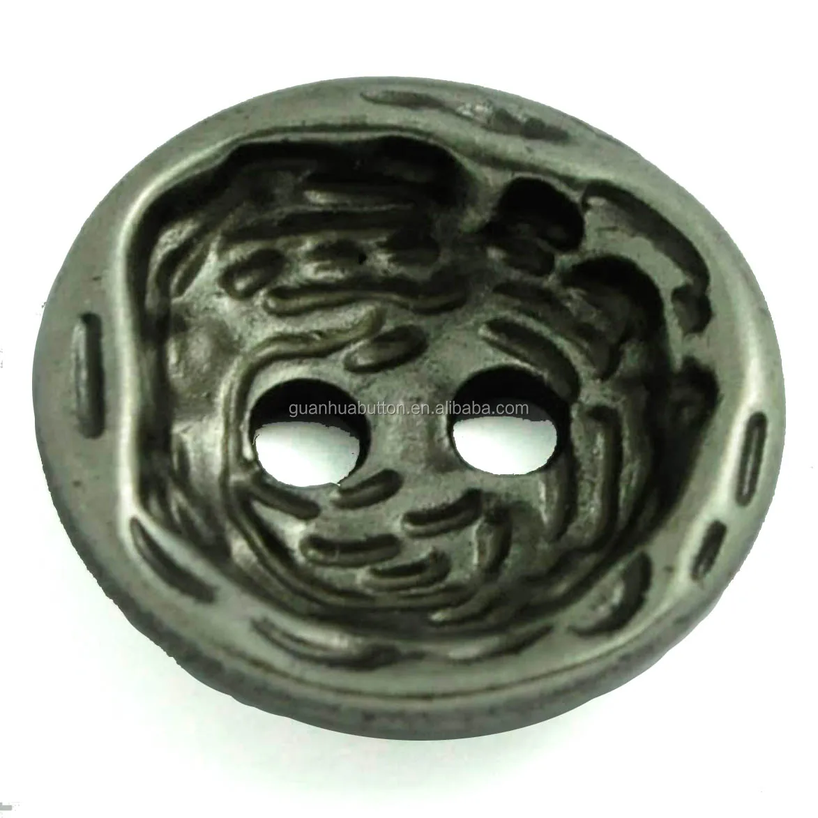 custom engraved logo alloy material 4 hole metal sew shirt button