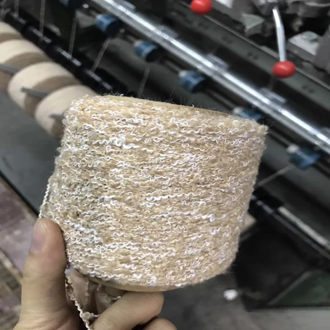 Polyester boucle yarn fancy loop yarn for knitting