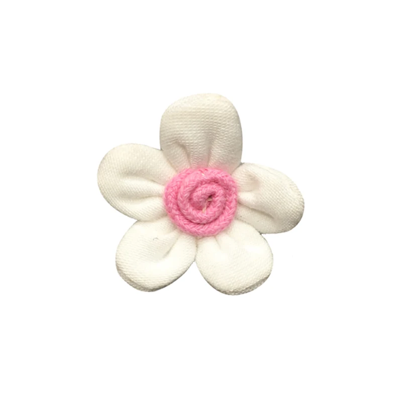 
China top supplier organza fabric baseball cap embroidery small crochet flower 