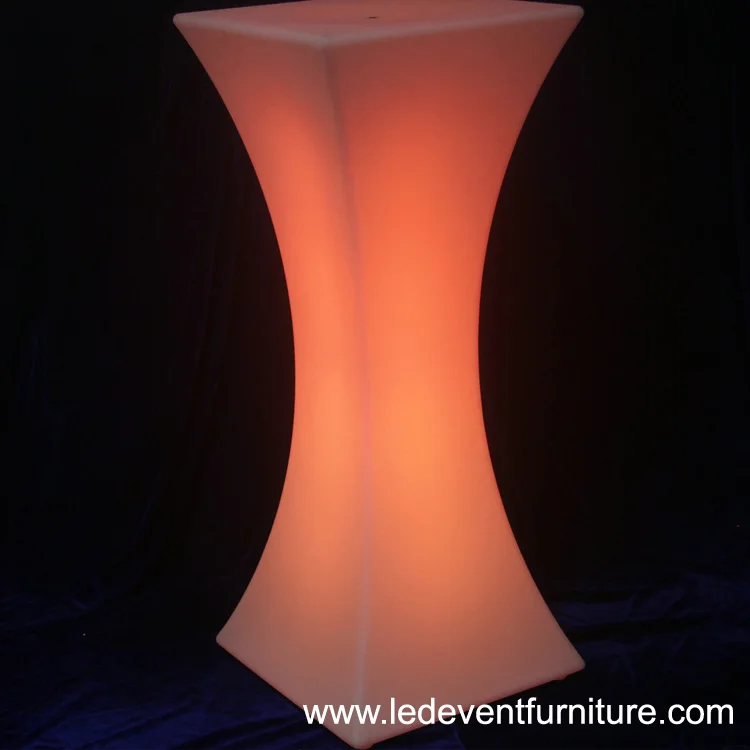 16 color change rechargeable illuminated LED cocktail table