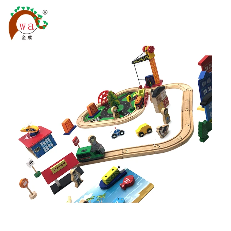 Wholesale wooden toys train set track,toy wooden