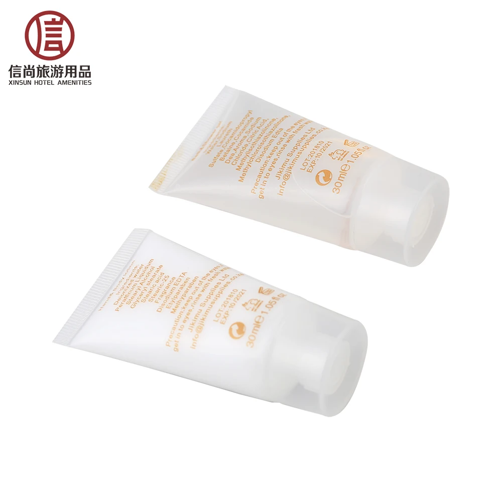Hotel supplies hotel amenities empty polyethylene shampoo bottle and tube