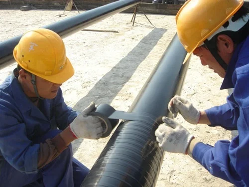 PVC duct tape use protect water or gas pipeline