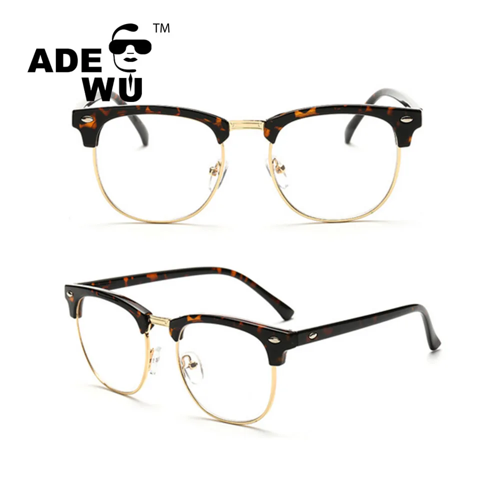 ADE WU Italian Design Optical Glasses Nail Retro Frame Half Frame Glasses