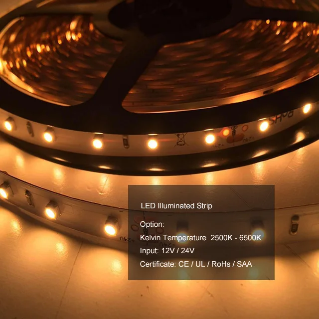 
rectangle custom led bathroom mirror with light touch sensor switch 