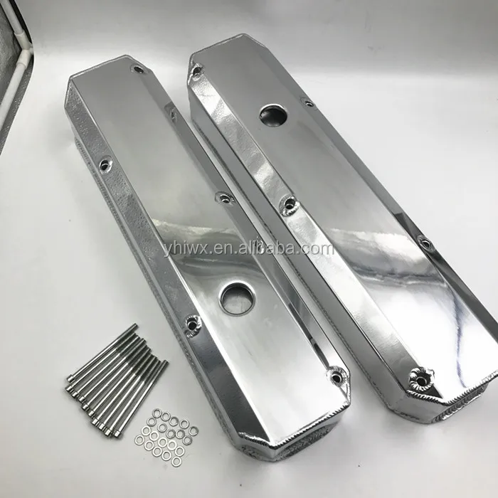 Chrysler Small Block Fabricated chrome valve covers engine