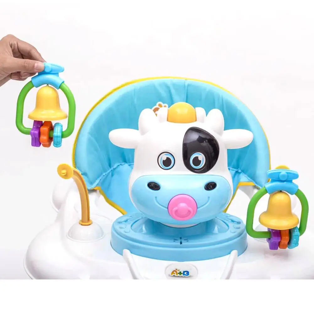 4in1 Baby Walker Adjustable Musical  Rocking Horse Walking Training Chair Plastic Baby Trolley Walker Rocker Chair