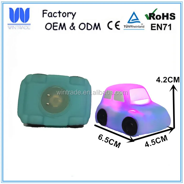 Educational bath toys led lighted car bathtub floating toy