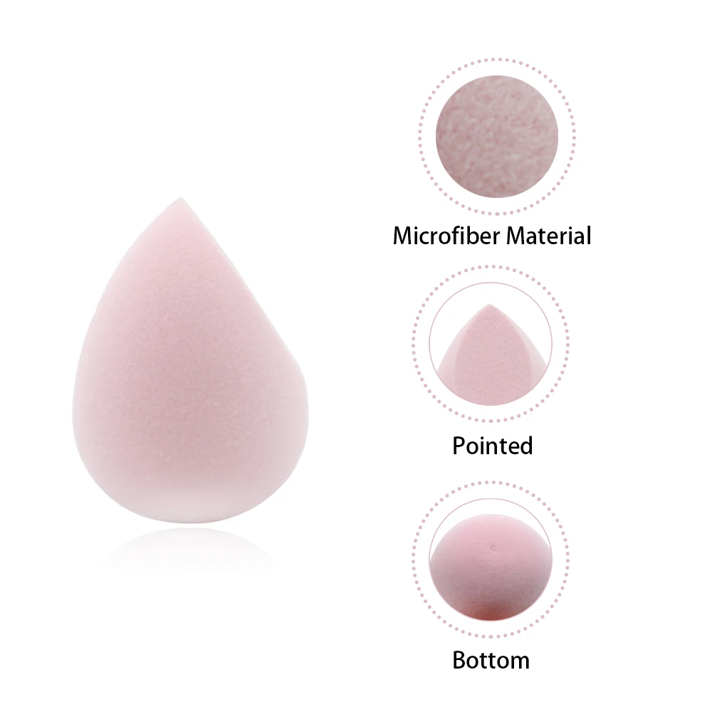 
2020 Dual Layer Latex Free Microfiber Micro Fiber Velvet Flocking Power Powder Puff Make Up Face Blending Makeup Sponge 