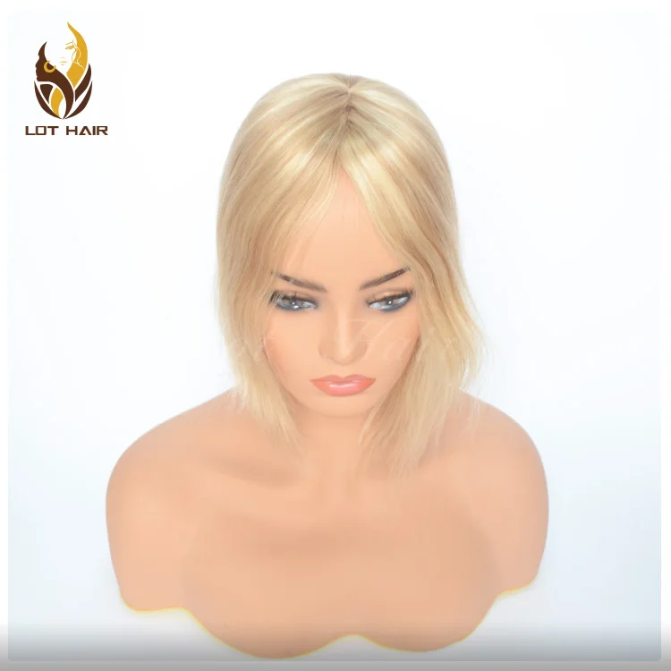 Top quality fishnet base virgin human hair topper