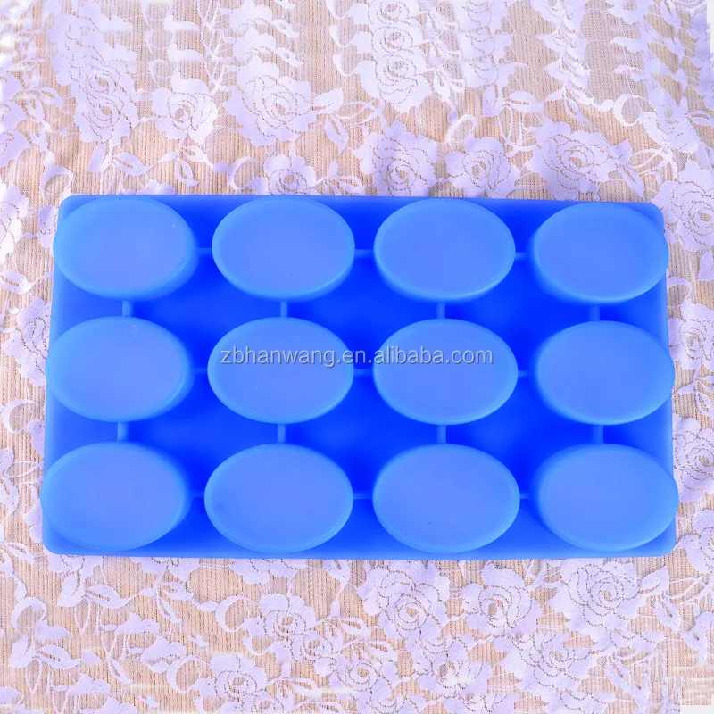 B0256 Multi Cavity Oval Shape Soap Silicone Molds