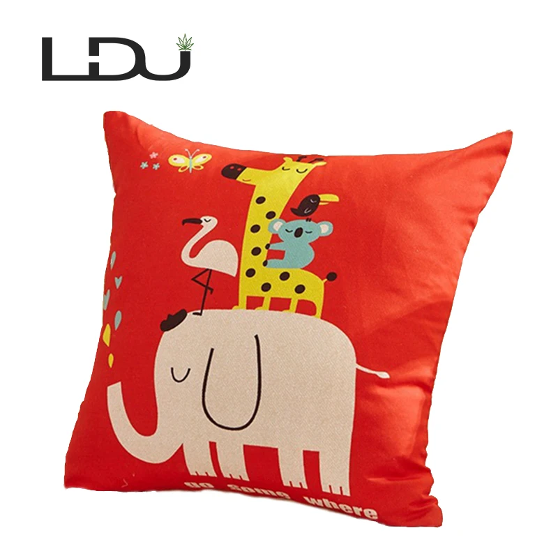 
Wholesale Decorative Customized Print Animal Reading Chair Seat Pillow Cover 