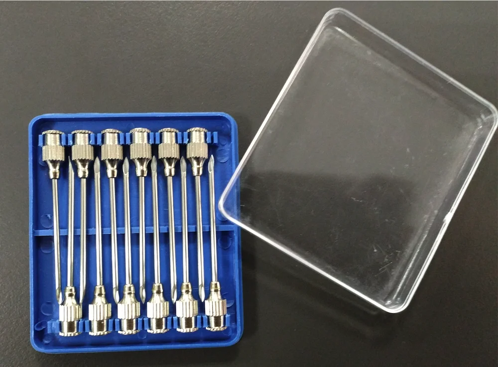 Disposable sterile surgical stainless steel veterinary metal needles for animals