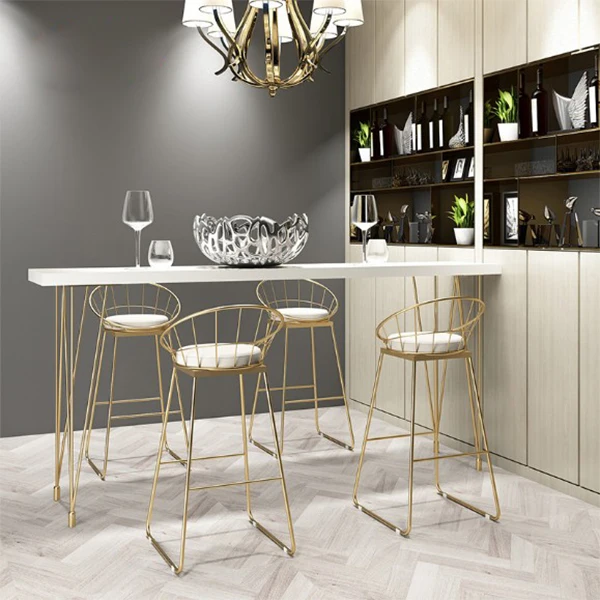 restaurant coffee pub shop metal frame high bar chair bar stool with fabric cushion for club event