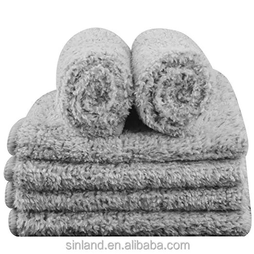 Светло-серая Мочалка для очистки лица Sunland из бамбукового угля