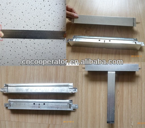 
Paint ceiling t-bar(flat/ solid/ grooved/ 24mm, 15mm, 35mm width) 