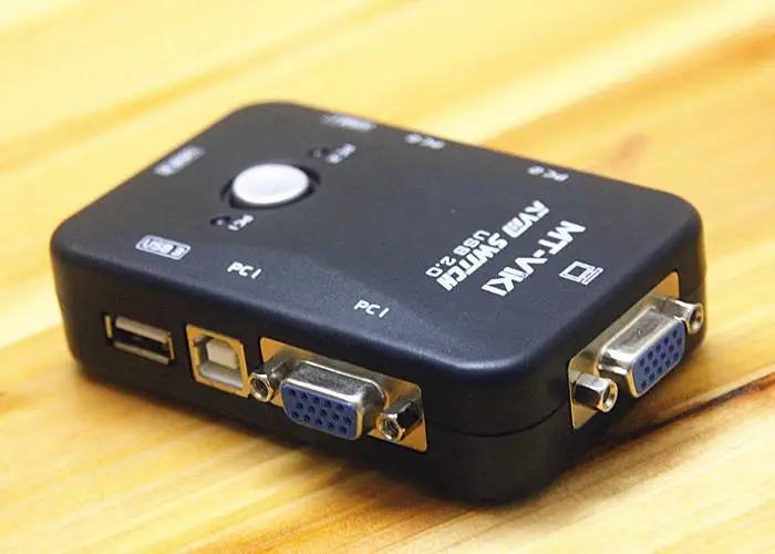 MT-VIKI MT-201UK-CH New USB KVM Switch Switcher 2 Port VGA SVGA Switch Box USB 2.0 Mouse Keyboard 1920*1440