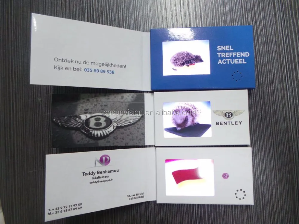 small screen mini pocket Compact and Versatile Mini Video Screens for Business Name Cards, Wedding Invitations, and Music Cards