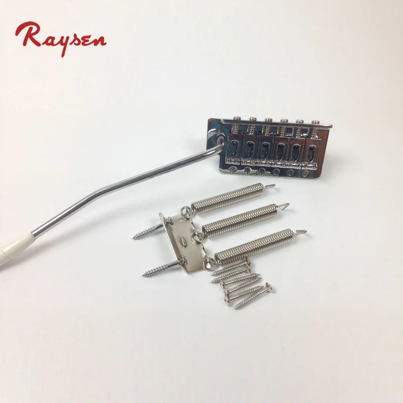 Guitar Tremolo steel saddle silver/black Full size block ST guitar bridge