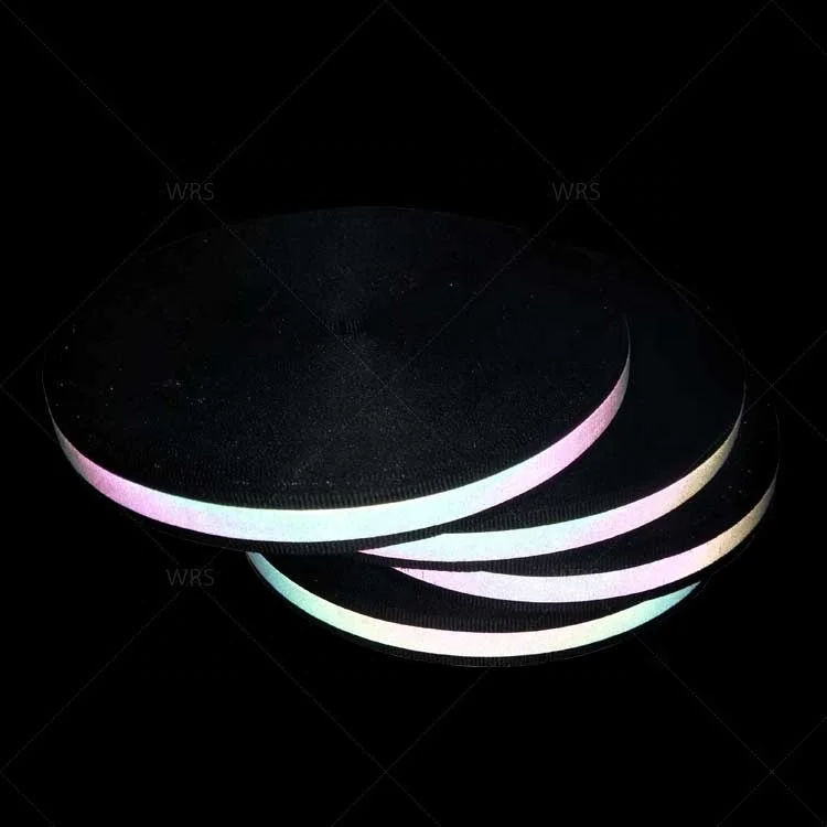 100% Polyester Reflective Safety Fabric 5 X 1.5cm Orange Luminous Color Woven Webbing Tape Rim Strip Material Sew-On Attachment