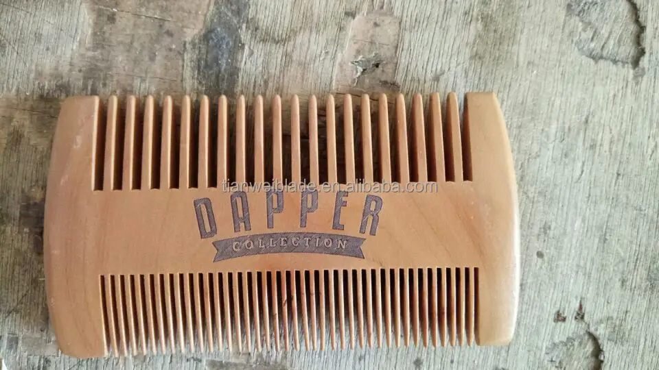 Набор высококачественных деревянных кистей для бороды OEM, набор кистей для бороды и расчески