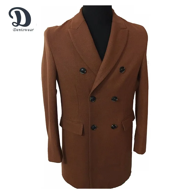 Top sale men long winter warm wool men coat