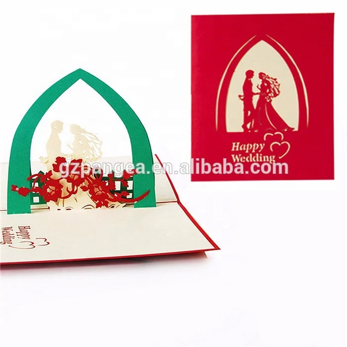 2019 diy  competitive price heart shape handmade customized wedding invitation card 3D  Greeting Card model