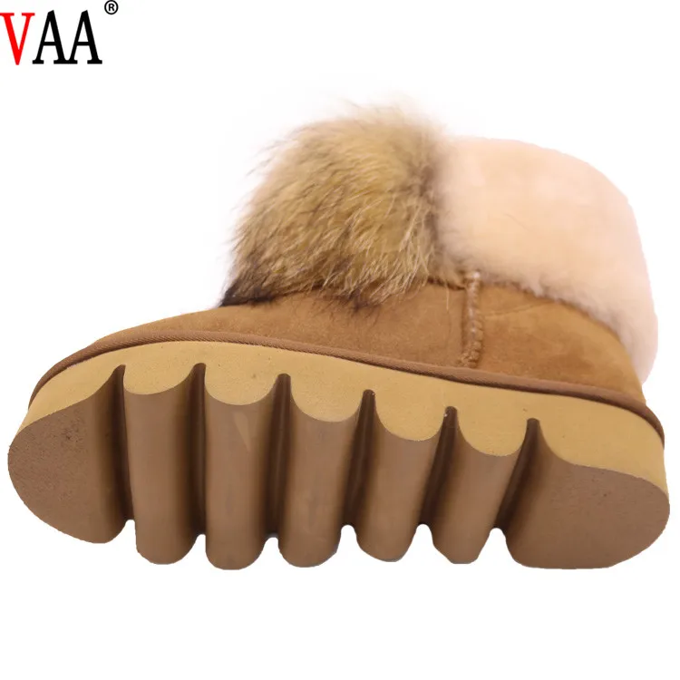 
CF-271 Free Samples Colored Racoon Fur Genuine Leather And Fake Fur Women Winter Ladies Boots 