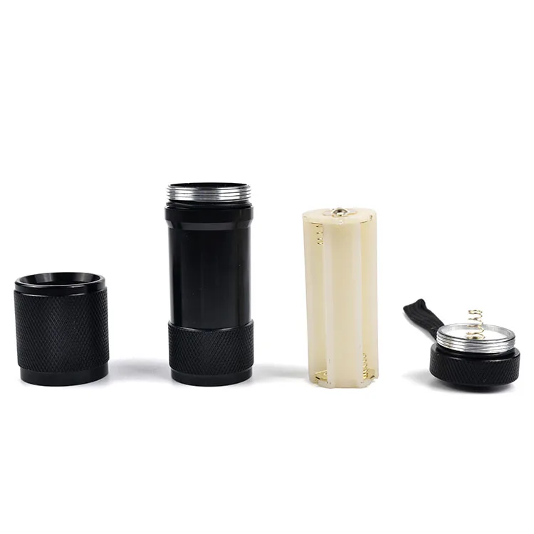 
Jialitte F126 OEM 3W Aluminum Alloy UV Torch 9 LED 3XAAA 365nm Black Light Flashlight 