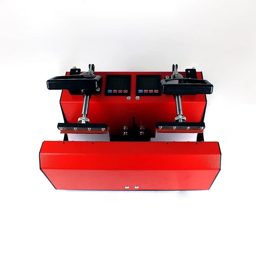 Red Color Double Station LED Screen 11oz Mug Heat Press Machine with CE Approved