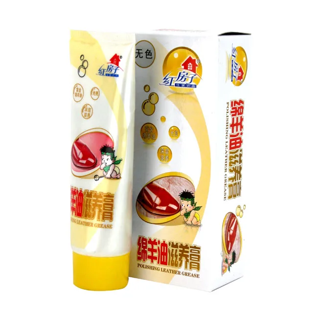 60g colorless lanolin glossy leather nourishing shoe shine polish cream