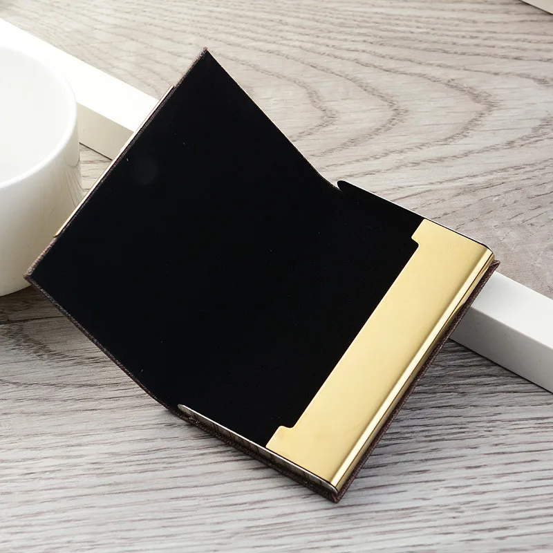 High end leather Cardcase/business cardholder,  case/Commerce brown leather travel document case