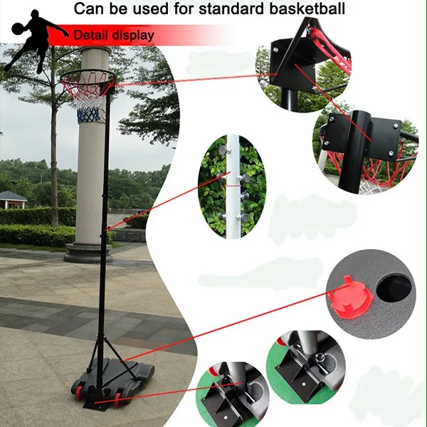 Plastic Height Adjustable Basketball Stand without Backboard