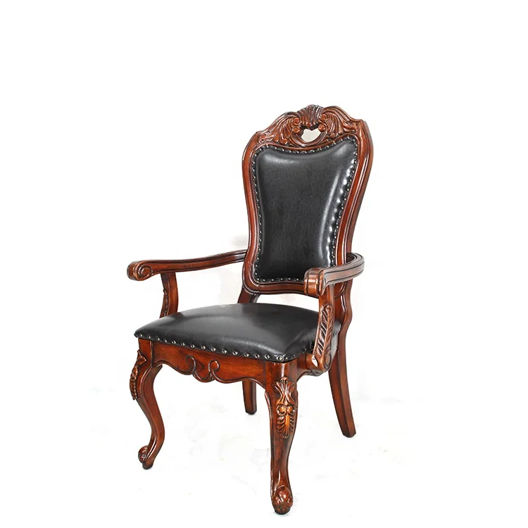  Торговая марка брендовый дизайн роскошный деревянный обеденный стул кожаный для офиса на заказ