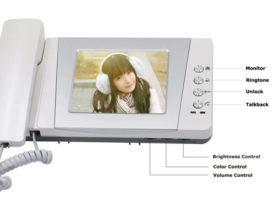 Saful TS-YP453 4 inch wired apartment video door phone intercom system