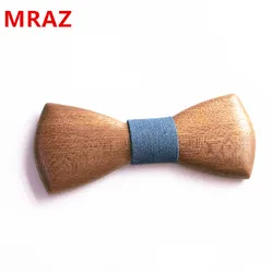 March Expro  MBT217 wholesale handmade custom logo self tie zebrawood wooden bow tie