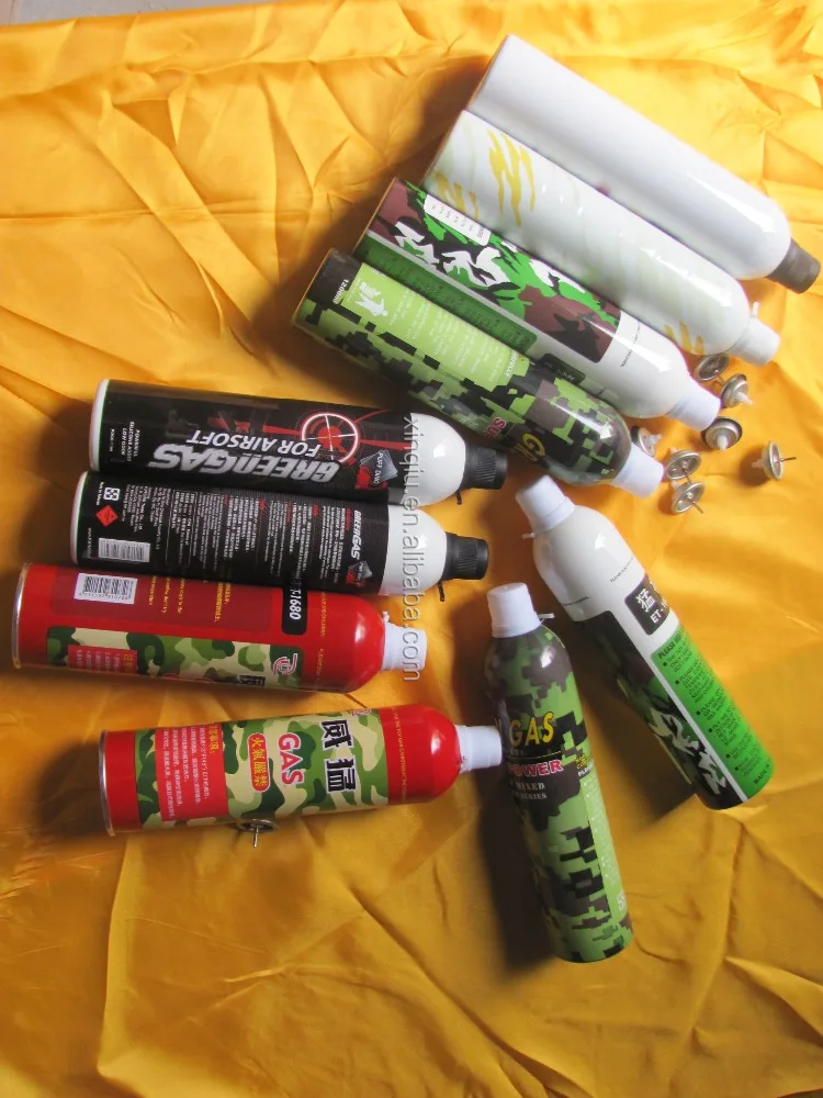 
WAr type game PREVENTS RUST /CFC Free r134a high power output airsoft gas green color/toy gun 