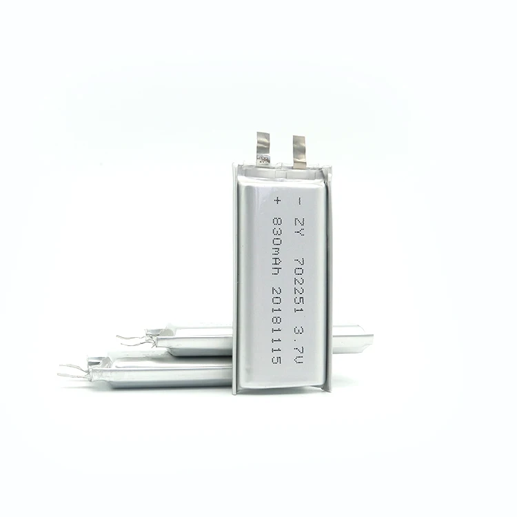 
Guangdong Supplier 702251 802250 902250 102050 3.7V 830mah Geepas Rechargeable Battery Lthium Ion For Beauty Machine 