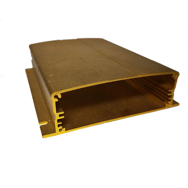 
Aluminium box profile 6063 T5 factory / Gloden anodized Customized electronic enclosure extruded aluminum manufacturer 