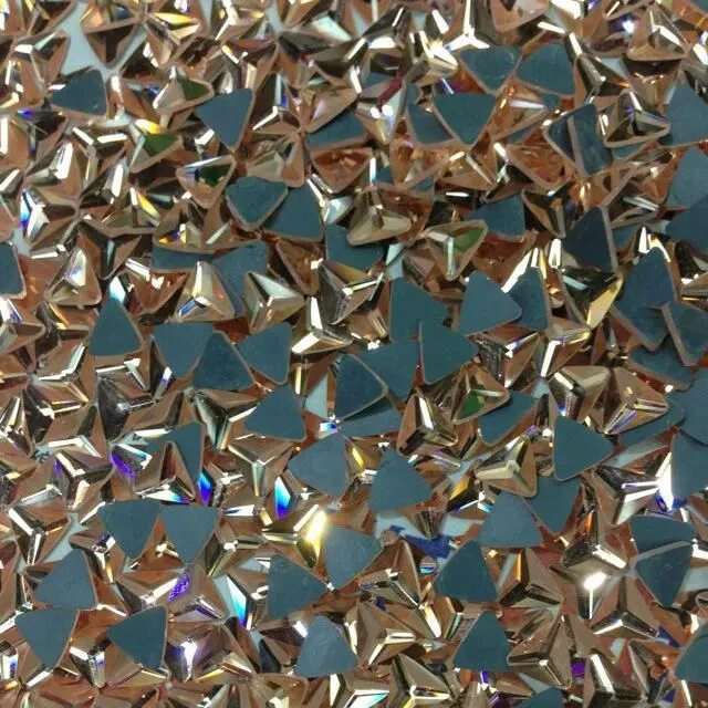 topaz color rhinestone flatback mirror back glass stone