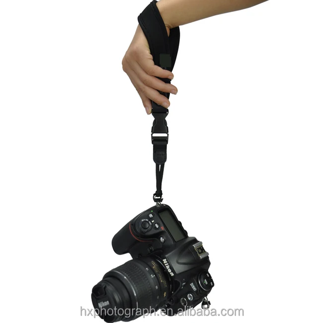 Top Selling Stock Universal Black Neoprene Camera Hand Wrist Straps for Canon Nikon Sony Digital DSLR Camera