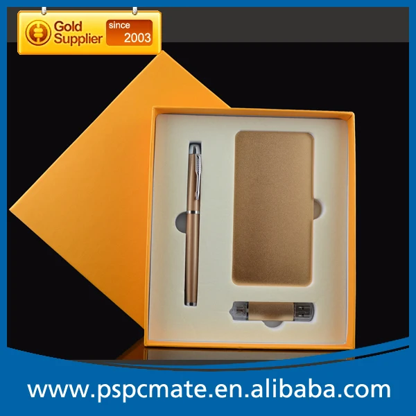Уникальные идеи для подарков, золотой корпоративный подарочный набор, деловой Подарочный набор с внешним аккумулятором/OTG USB флэш-накопителем/металлической ручкой