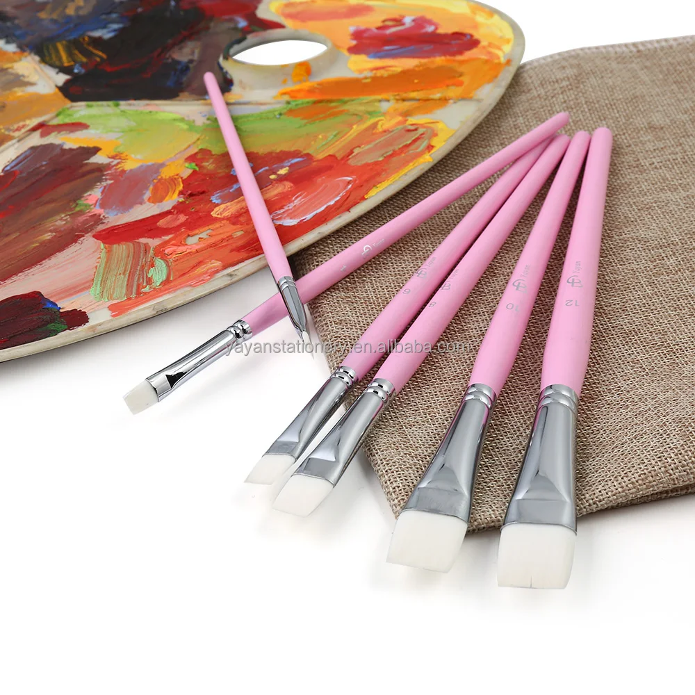 Strong Spring Back Synthetic Nylon Bristle Hair Artist Paint Brushes Set For Face Body Painting