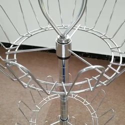 Superior quality 4 tier round rotating display cabinet dryer swivel shoe rack