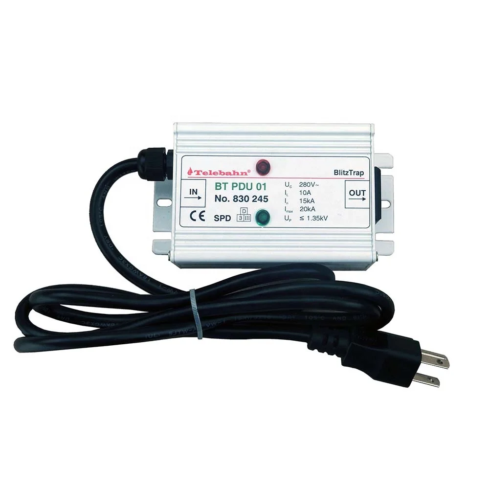 1 выход 250 В 20KA 10 А разъем штекер светодиодный индикатор защиты от перенапряжения